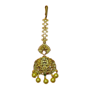 Brass Gold-Plated Maang Tika For Women